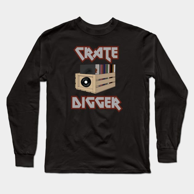 Crate Digger Long Sleeve T-Shirt by The Wagging Willow